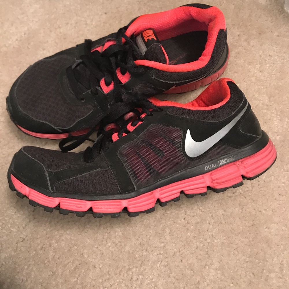 Nike Black and Pink Athletic Shoes